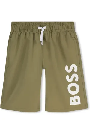 HUGO BOSS Shorts de playa con logo estampado