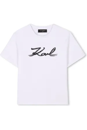 Karl Lagerfeld Playera con logo estampado