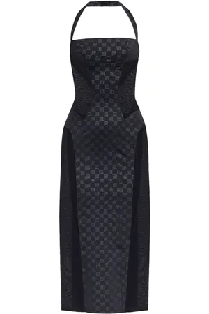 MISBHV Vestido midi con logo estampado