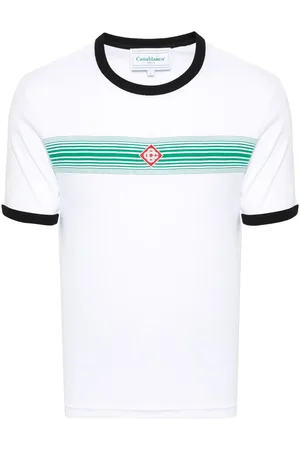 Casablanca Playera con rayas estampadas y efecto degradado