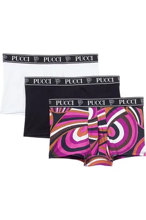 Puccini Pack de tres bóxeres con estampado Marmo