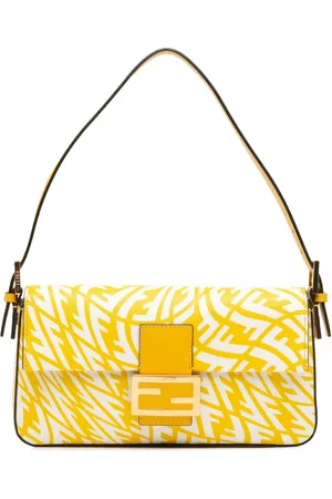 Fendi Bolsa de hombro Sarah Coleman Zucca Coated Canvas 1997 Vertigo baguette 2010-2024