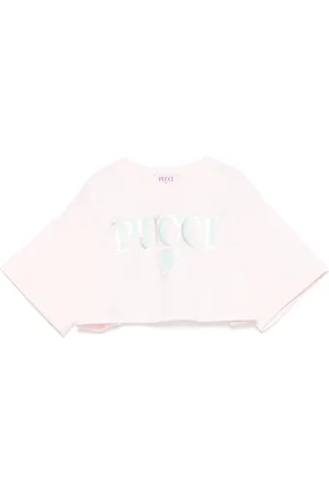 PUCCI Junior Playera con logo estampado