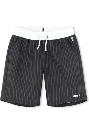 HUGO BOSS Shorts de playa con estampado de rayas diplomáticas