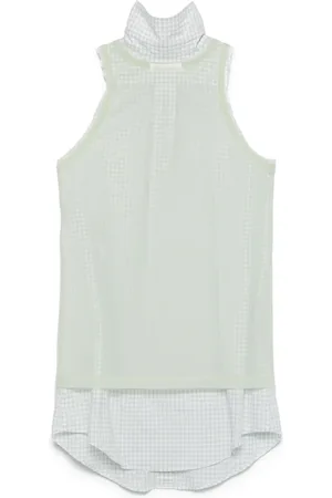 Maison Margiela Camisa sin mangas con cuadros estampados
