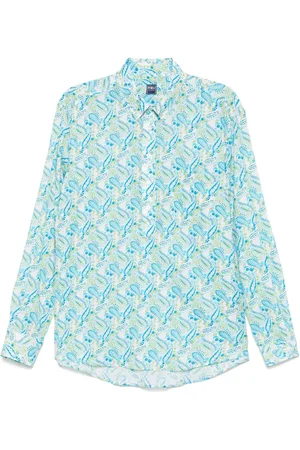 FEDELI Camisa con estampado de cachemira