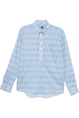 FEDELI Camisa con estampado de cachemira