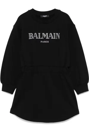 Balmain Vestido con logo estampado