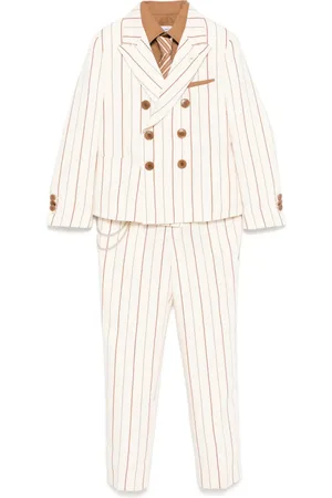 COLORICHIARI Traje con estampado de rayas diplomáticas