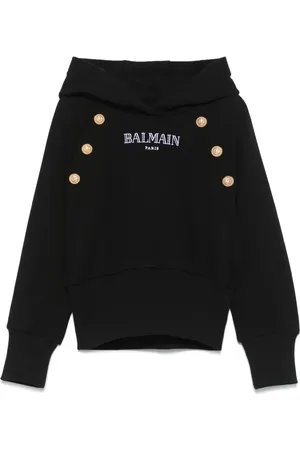 Balmain Hoodie con logo bordado