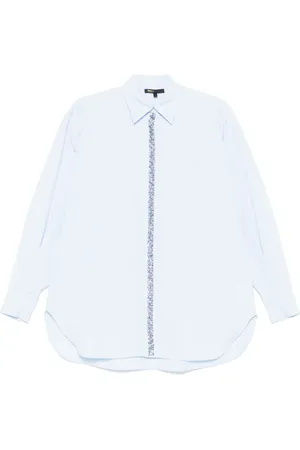 Maje Camisa de popelina con detalles de strass