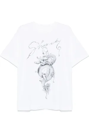Givenchy Playera con estampado de piel de serpiente y candelabro