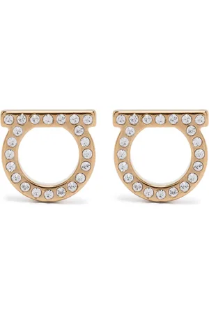 Salvatore Ferragamo Aretes Gancini con apliques