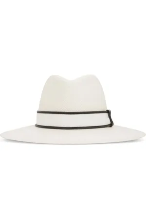 Brunello Cucinelli Sombrero fedora de paja