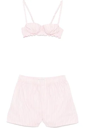 Serafini Set de shorts con motivo de rayas