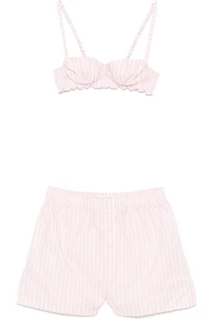 Serafini Set de shorts con motivo de rayas