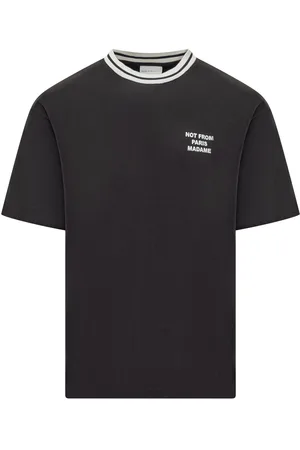 Drôle de Monsieur Playera con eslogan estampado
