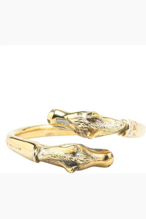 Hermès Pulsera Gold Plated Cheval Double Horse Bangle 2000-2020