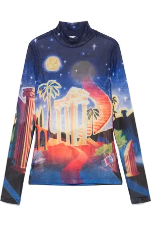 Casablanca Playera con malla estampada