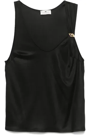 Elisabetta Franchi Camiseta con broche del logo