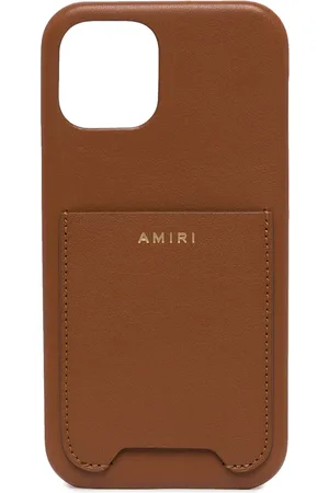 AMIRI NAPPA IPHONE 12 BROWN PHONE CASE "Brown"
