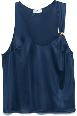 Elisabetta Franchi Camiseta con broche del logo