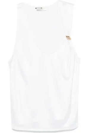 Elisabetta Franchi Camiseta con broche del logo