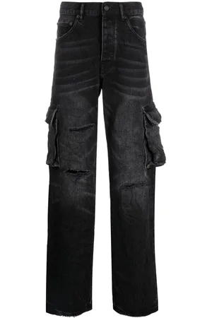Purple Brand Jeans rectos P011 con efecto envejecido