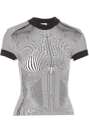 Jean Paul Gaultier Playera Morphing Pinstripes