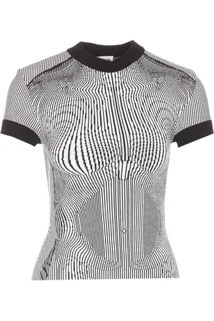 Jean Paul Gaultier Playera Morphing Pinstripes
