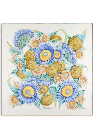 Salvatore Ferragamo Sunflower print silk scarf