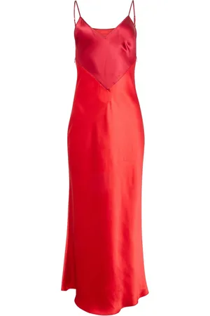 FLEUR DU MAL Slip dress de seda