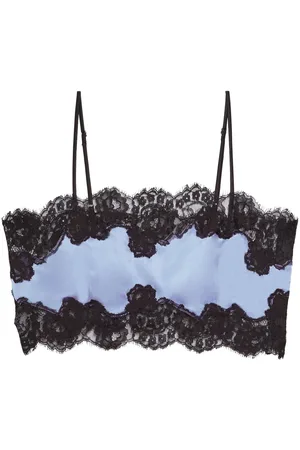 FLEUR DU MAL Top estilo bandeau con ribete de encaje