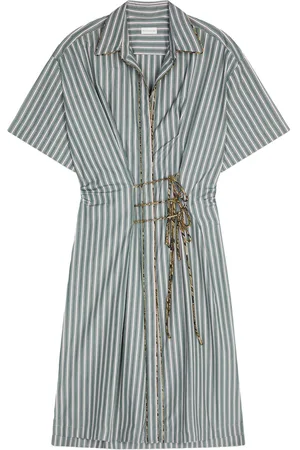 DRIES VAN NOTEN Vestido con rayas estampadas