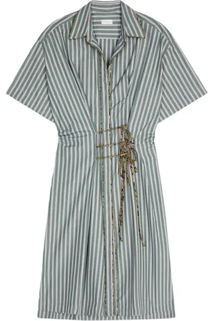 DRIES VAN NOTEN Vestido con rayas estampadas