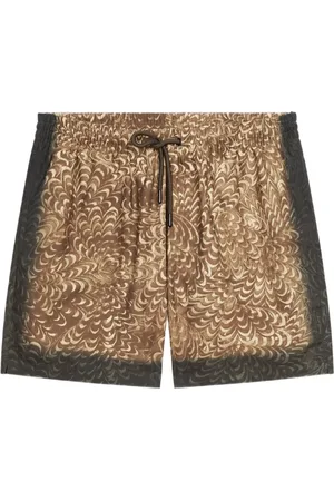 DRIES VAN NOTEN Shorts de playa estampados