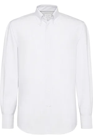 Brunello Cucinelli Camisa con rayas estampadas