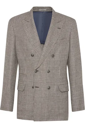 Brunello Cucinelli Blazer con motivo de cuadros príncipe de Gales