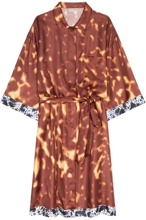 DRIES VAN NOTEN Vestido camisero de seda