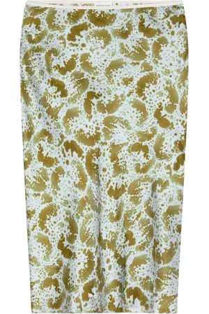 DRIES VAN NOTEN Falda midi estampada