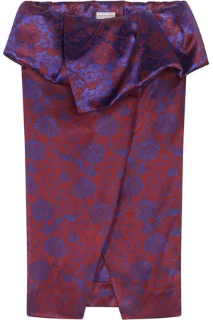 DRIES VAN NOTEN Falda cruzada con peplum