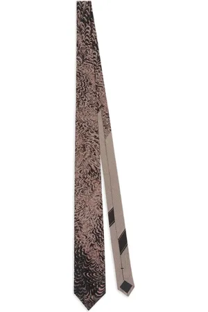 DRIES VAN NOTEN Corbata de seda estampada