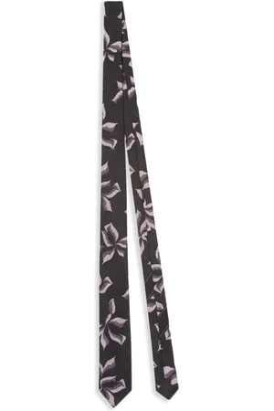 DRIES VAN NOTEN Corbata de seda estampada