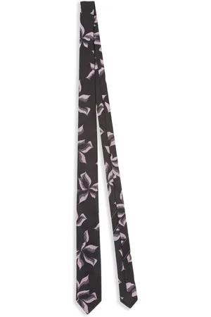 DRIES VAN NOTEN Corbata de seda estampada