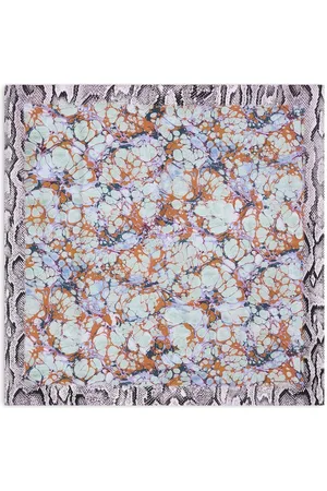 DRIES VAN NOTEN Mascada de seda con estampado abstracto