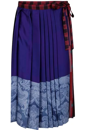 PIERRE-LOUIS MASCIA Falda plisada con estampado batik
