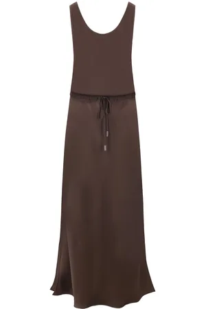 Brunello Cucinelli Vestido largo de satén