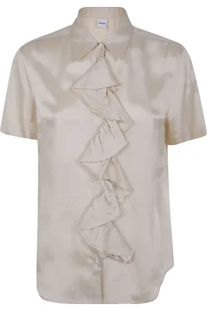 Aspesi Blusa con volantes en las mangas