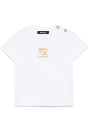 Balmain Playera con logo bordado