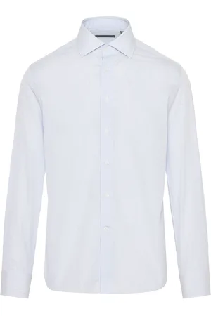 corneliani Camisa con botones y rayas estampadas